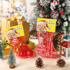 Leyndo 100 Pcs Long Mesh Christmas Stockings Bulk 50 12 Inches Christmas Stockings with 50 Santa Header Card Candy Cane Xmas Stocking for Event Gift Stuffing Family Holiday Party (Yellow) - Image 3