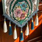 Luxury Vintage Table Runner 63 Inches Long Damask Chenille European Floral - Image 4