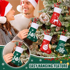 HooLing 50 Pcs 7 Inch Mini Christmas Stockings Bulk, Green, Stylish - Image 3