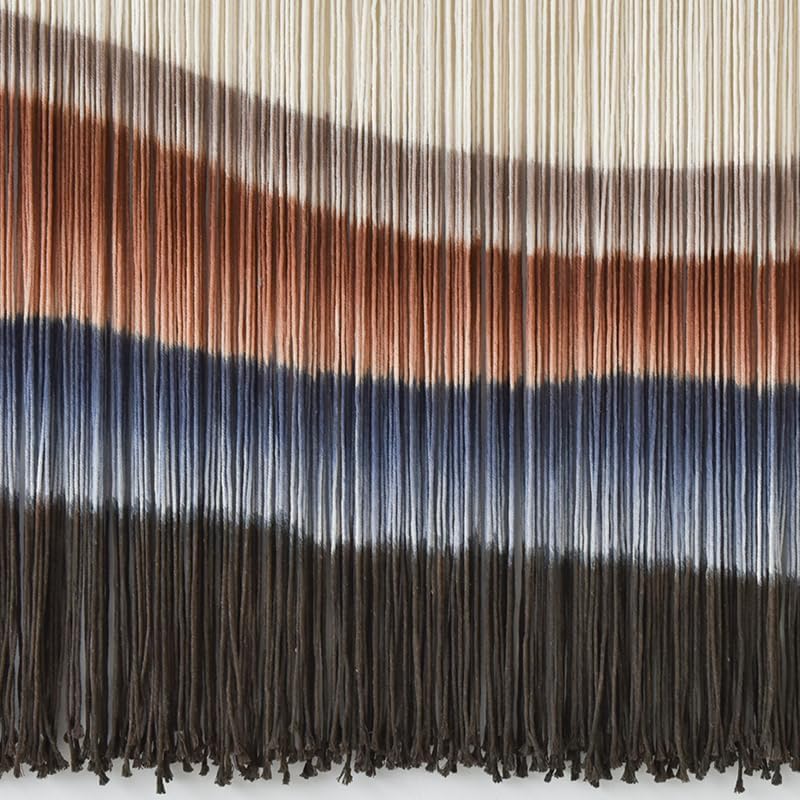 Macrame Wall Hanging Tie-Dye Bule Boho Wall Decor Yarn Fiber Art 57"W*35"L - Image 7