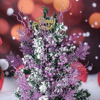 75 Pcs Christmas Glitter Branches 3 Styles Artificial Christmas Picks Berries Stems Pine Needles Floral Twig Spray for Xmas Tree Ornaments DIY Wreath Garland(Purple) - Image 4