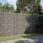 vidaXL Gabion Basket with Cover - Durable Outdoor Rectangular Gabion Cage 137.8"x39.4"x78.7" - Galvanized Iron, Tool-Free Assembly, Uses for Garden, Privacy Screens, Retaining Walls - Image 2