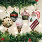 Old World Christmas Mini Dessert Ornament Set Glass Blown Ornament for Christmas Tree, Handcrafted Holiday Decoration, Set Collection - Image 2