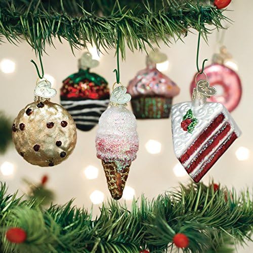 Old World Christmas Mini Dessert Ornament Set Glass Blown Ornament for Christmas Tree, Handcrafted Holiday Decoration, Set Collection - Image 2