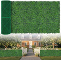 Artificial Boxwood Roll,40x120 in(33.3 sqft) UV-Anti Faux Ivy Grass Wall by EverNature