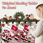 HMASYO Christmas Stocking Holders for Mantle Set of 6, Black Heavy Duty Iron Stocking Hangers Base, Low Profile Weighted Stocking Holder Hooks for Fireplace Tabletop Shelf Christmas Decoration - Image 6