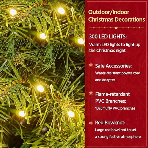 Yaheetech 60in Large Artificial Christmas Wreath - Image 5