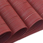 PIGCHCY Placemats Set of 12 Washable Durable Place Mats Vinyl Heat Resistant Non-Slip Table Mats Indoor Outdoor (Burgundy Red) - Image 7