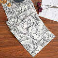 Thick Jacquard Black and White Table Runner, 12x36 Inch by ZIWUROAD