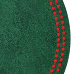 Bodrum Pearls Round Embroidered Placemats Set of 4 – 15" Elegant Table Mats for Dining, Weddings & Special Occasions, Decorative, Wipe-Clean Vinyl Placemats, Forest/Red - Image 3