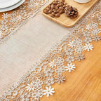 Natural Beige Floral Lace Table Runner Dresser Scarf (16” x108”) - Image 6