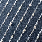Foindtower Decorative Striped Boucle Throw Pillow Covers 20x20 Dark Blue - Image 2