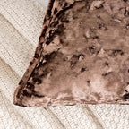 Premium Series, Crushed Velvet Throw Pillow Covers, Luxury Thick Cushion Cases for Home Decor, Dark Brown, 18x18 Inch, Covers Only - Image 4