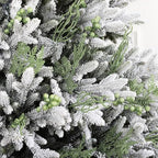 75 Pcs Christmas Glitter Tree Picks 3 Styles Berry Stems, Light Green - Image 3