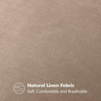 MIULEE Decorative Linen Pillow Covers 18x18 Inch Camel - Image 3
