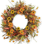 JINGHONG Large Fall Wreaths for Front Door 28 Inch Artificial Floral Wreath with Colorful Daisies and Autumn Foliage Fall Autumn Wreath for Front Door Wall Window and Thanksgiving Decor by JINGHONG