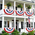 6 Pack 3x6 FT American Bunting Flag, USA Pleated Fan Flag Patriotic Half Fan Banner 4th of July Decorations Outdoor Memorial Day Decor Fourth July Independence Day Outside Red White and Blue Decor - Image 5