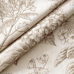 Set of 2 Euro Floral Pillow Covers 24x24 Inch Light Brown - Image 2