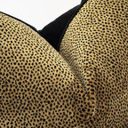 Velvet Cutting Jacquard Throw Pillow Covers Black Camel 24" x 24" Set of 1 - Image 3