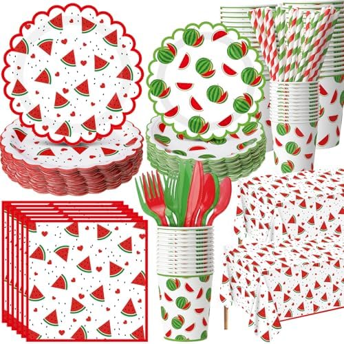 Ceenna 452 Pcs Watermelon Party Decoration Supplies for 50 Guests by Ceenna