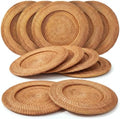12 Pack 13" Rattan Charger Plate, Brown, Classic by Gandeer