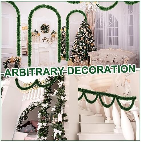 4 Pack Christmas Garland Green 262 ft Artificial Pine - Image 5