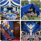 10 Panels 5ft(W) x 20ft(H) Royal Blue Ceiling Drapes for Wedding Parties - Image 4