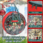 Shappy 8 Pcs Wreath Storage Bag Container with Clear Window,24 Inch - Image 4
