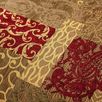 Loom and Mill Luxury Jacquard Table Runner 13x108 inch, Triangle-Red Gold - Image 7