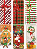 Preboun 6 Pcs Christmas Door Cover Decoration House Window Door Cover 78 x 35 Inches Santa Gingerbread Christmas Outdoor Sign for Home Wall Indoor Party Decorations by Preboun