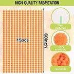 Giegxin 15 Pack 5ft Marigold Garland for Decor, Orange Red - Image 3