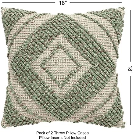 · REDEARTH · Boho Textured Handwoven Throw Pillow Cases - Solitaire Lozenge - Image 7