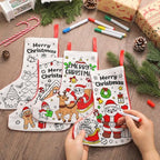 Zhanmai 24 Pcs Color Your Own Christmas Stocking Kit, Merry Xmas - Image 3