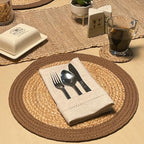 Chardin Home Verona Round Woven Jute Cotton Placemat, Set of 4, 14 Inch - Image 7