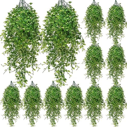 Hoteam 12 Pcs Artificial Hanging Greenery Plants, Ivy by Hoteam