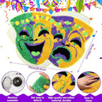 Duraaamo Mardi Gras Bathroom Rugs 32 x 20 Inch Mardi Gras Doormat Indoor Rug Outdoor Welcome Mat Non Slip Bath Mask Carpet Microfiber Absorbent Mat for Front Door Kitchen Porch Decor(Carnival Mask) - Image 2