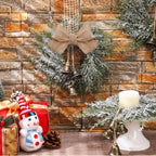 Civaner 12 Pcs 10" Mini Christmas Cabinet Wreaths with Bells and Ribbon - Image 3