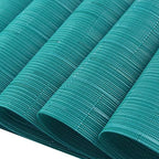 PIGCHCY Placemats Set of 12 Washable Durable Place Mats Vinyl Heat Resistant Non-Slip Table Mats Indoor Outdoor (Turquoise) - Image 6