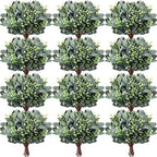 Janinka 60 Pcs Artificial Seeded Eucalyptus Stems Mixed Greenery by Janinka