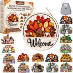 16 Pcs Interchangeable Welcome Sign for Front Door, 12 Inch (1pc) by Unknown
