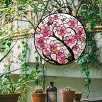 Pink Cherry Blossoms Stained Glass Window Hanging Suncatcher Gifts 12" - Image 5