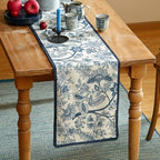 ISAENNE Designer Vintage Linen Table Runner,71"x12"-Ruyi B - Image 2