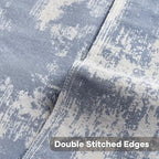 FUTEI Pack of 2 Faux Cashmere Throw Pillow Covers 26x26 Inch, Blue White - Image 4