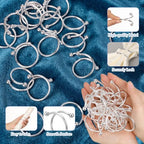 50 Pcs Silver Spiral Napkin Rings Bulk Metal Napkin Holder Buckles - Image 3