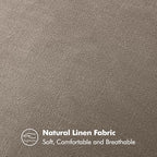 MIULEE Decorative Linen Euro Sham Pillow Covers 24x24 Dune - Image 3
