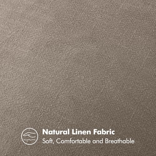 MIULEE Decorative Linen Euro Sham Pillow Covers 24x24 Dune - Image 3