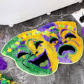 Duraaamo Mardi Gras Bathroom Rugs 32 x 20 Inch Mardi Gras Doormat Indoor Rug Outdoor Welcome Mat Non Slip Bath Mask Carpet Microfiber Absorbent Mat for Front Door Kitchen Porch Decor(Carnival Mask) by Duraaamo