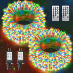 Multicolor Christmas Lights Outdoor Total 710FT 1800 LED, Extra Long Outdoor String Lights Waterproof, Timer & Memory, 8 Modes Dimmable Plug in Fairy for Outside Tree Wedding Patry by JIXXULVU