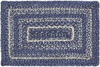 VHC Brands Farmhouse Great Falls Blue Table Placemat, Blue White, Jute Blend, Rectangle, 10x15 Inches, 8 Pack 8 Pack - Image 3