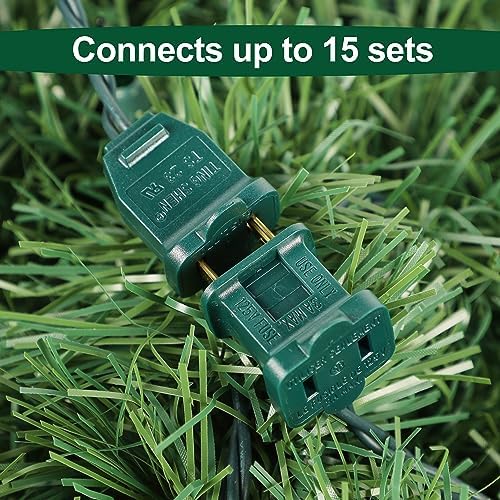 Biswing 15FT Pre-lit Christmas Green Garland Upgrade, Lighted Artificial Pine Garlands with 35 Count Clear Lights, Connectable & Light Up for Indoor Outdoor Home Winter Holiday New Year Decorations - Image 3